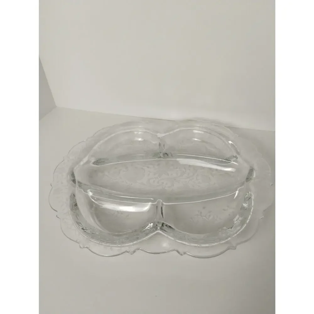 Vintage Cambridge Elegant Glass 5 Compartment Relish Celery Dish